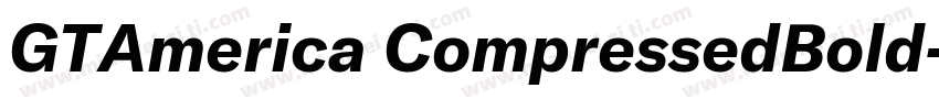GTAmerica CompressedBold字体转换